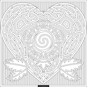 Knotwork rose to print and color available in transparent png and jpg versions #Coloring #Knotwork #roses #Valentine