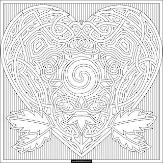 Knotwork rose to print and color available in transparent png and jpg versions #Coloring #Knotwork #roses #Valentine