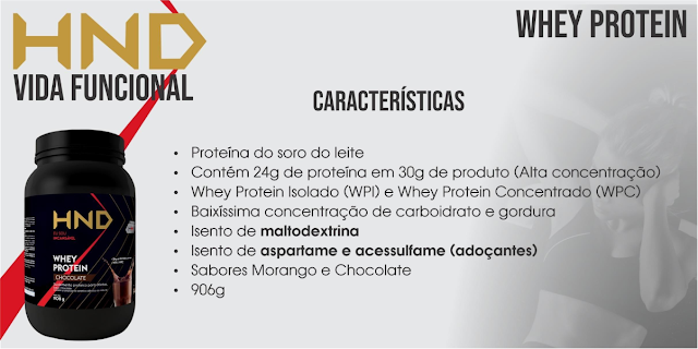 Guia Completo da Linha Suplementar HND Vida Funcional - Características do Whey Protein