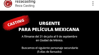 CASTING en CDMX: Se busca para PELÍCULA MEXICANA e INTERNACIONAL - GEMELOS de 6 a 12 años y ACTORES + 70 años