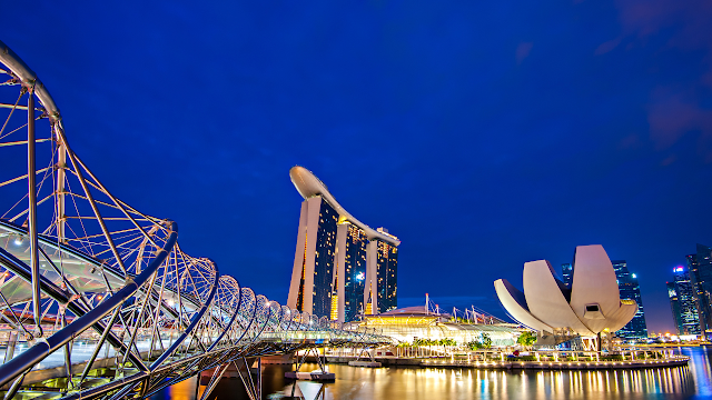 New Year's Eve Fireworks Helix Bridge