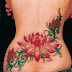 Hot Women Flower Tattoos on Full Lower Back