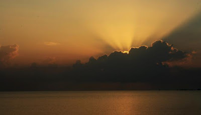 Atmosphere at sunrise at Tanjung Kelayang, Belitung