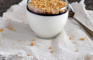 Panna Cotta with a Maple Blueberry Sauce