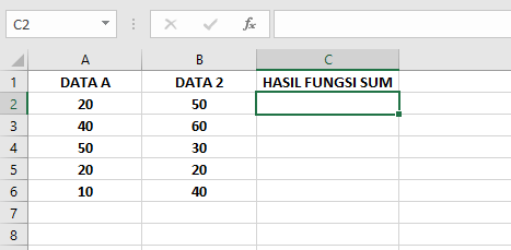 Kegunaan dan Contoh Fungsi SUM pada Microsoft Excel