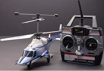 Blue 2.4 GHz Airwolf RC Helicopter Picture