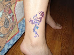 Tribal Phoenix Airbrush Tattoo Design