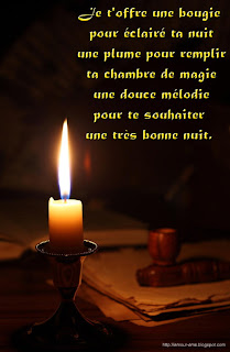 message bonne nuit bougie romantic