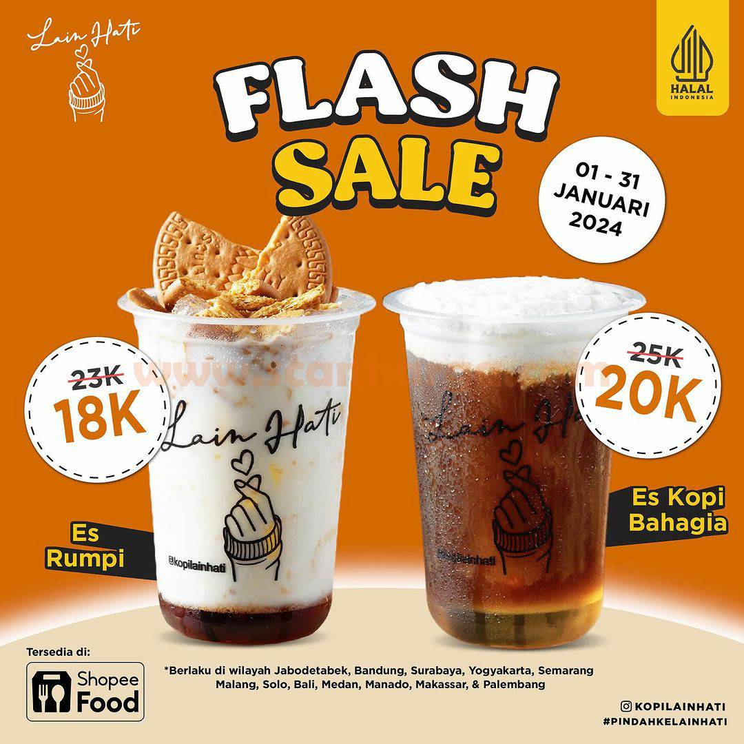 Promo KOPI LAIN HATI SHOPEEFOOD FLASH SALE