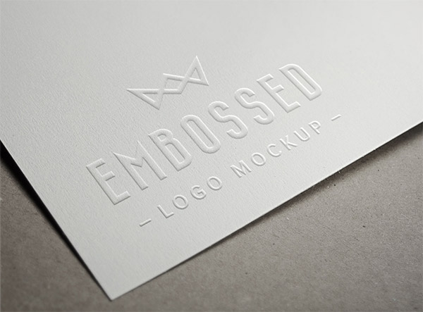 Download Logo Mockup PSD Terbaru Gratis - Embosed Paper Logo Mockup