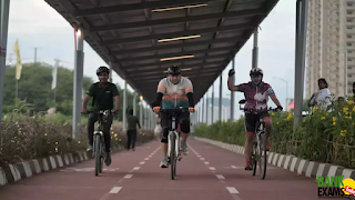 India’s first solar roof cycling track has been Inaugurated