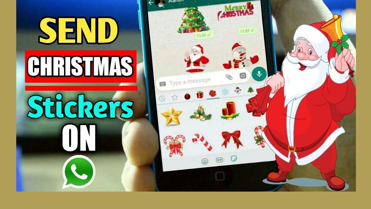 How to Send Merry Christmas Stickers and Images to your loved ones from WhatsApp