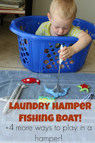 Laundry Hamper Fishing boat (and four more play ideas!)