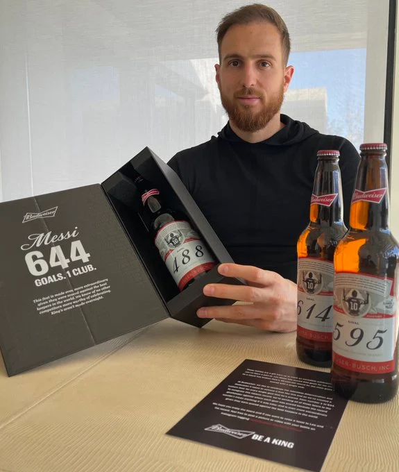 Budweiser sends personalised beer to Atlético Madrid goalkeeper Jan Oblak