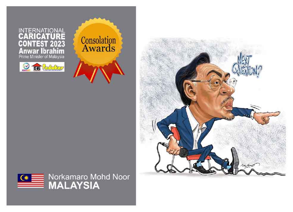 Winners of the International Caricature Contest, Malaysia 2023