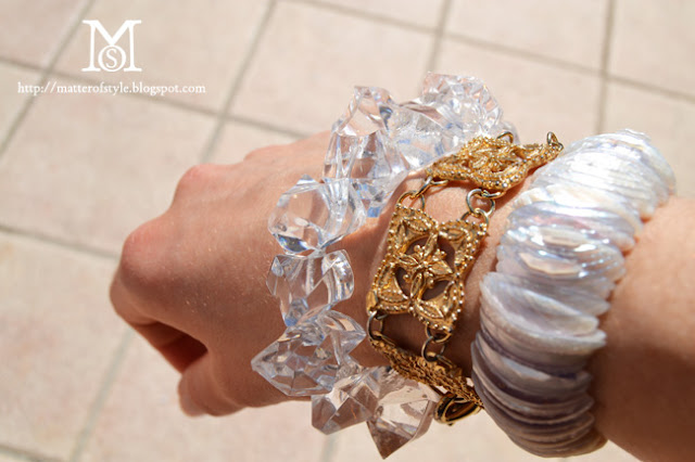 diy, fashion diy, crystal clear bracelet