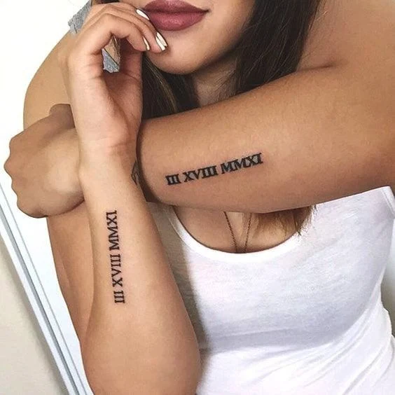 Tatuajes de Números Romanos