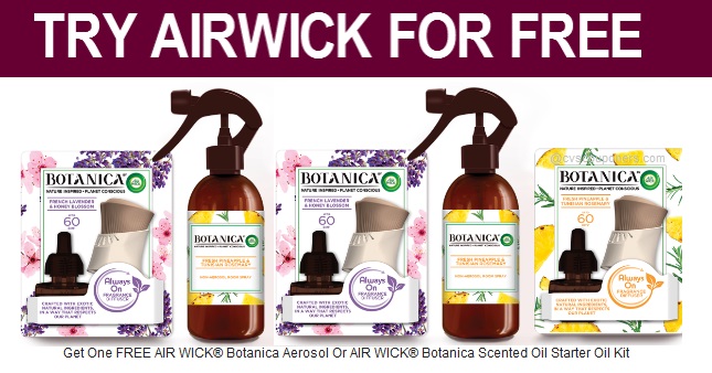 FREE Air Wick Botanica Aerosol or Starter Kit
