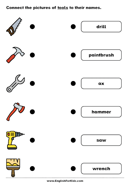 Tools worksheet for English learners