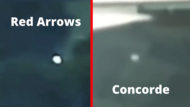 The Red Arrows and Concorde UFO Orb side by side comparison image.