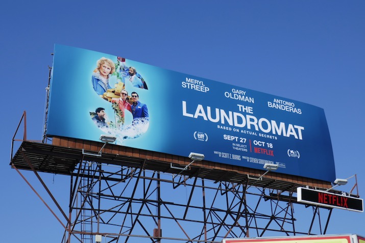 Laundromat movie billboard