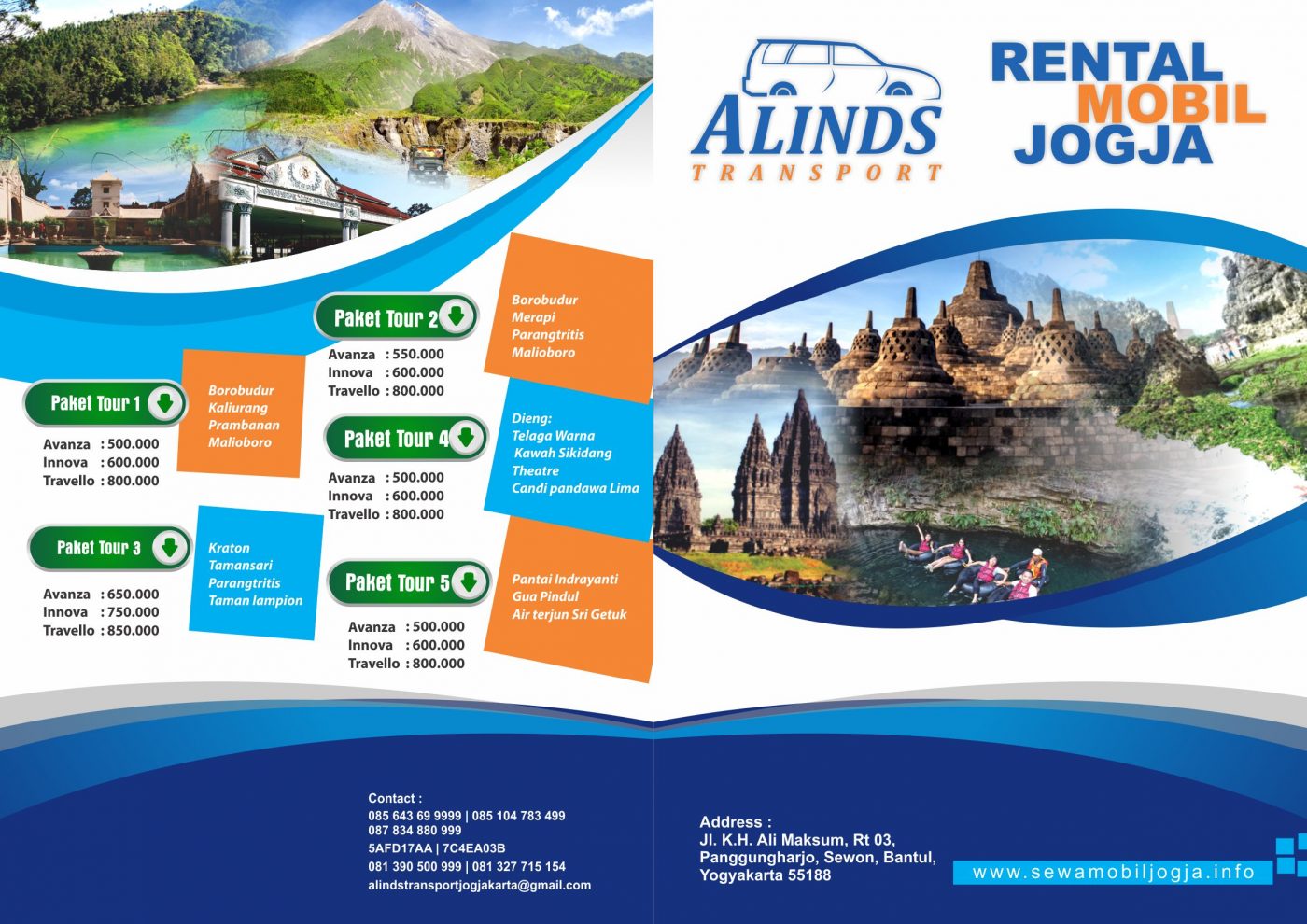  Contoh  Desain  Brosur  Iklan Travel Agen Wisata  Paling 