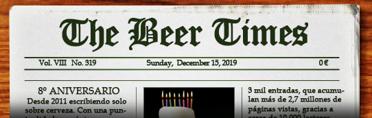 Dominical suplemento de noticias sobre cerveza. Aquí puedes leer el periódico The Beer Times.