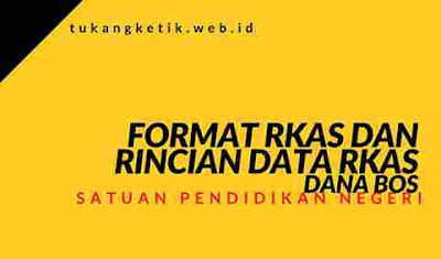 Format RKAS dan Rincian Data RKAS