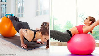 Routine avec un ballon d’exercice