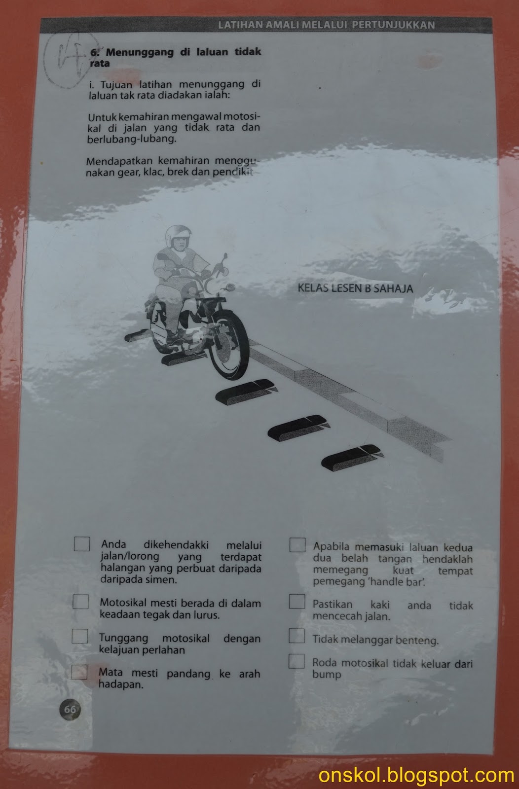 Online School On Skool Ujian Bahagian 2 3 Lesen Motosikal B2