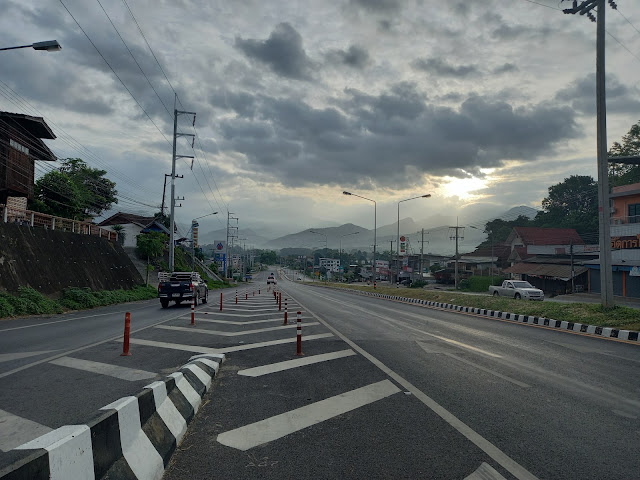 Route 101 and the mountains of Doi Phua Kha in Pua, North Thailand