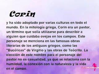 significado del nombre Corin