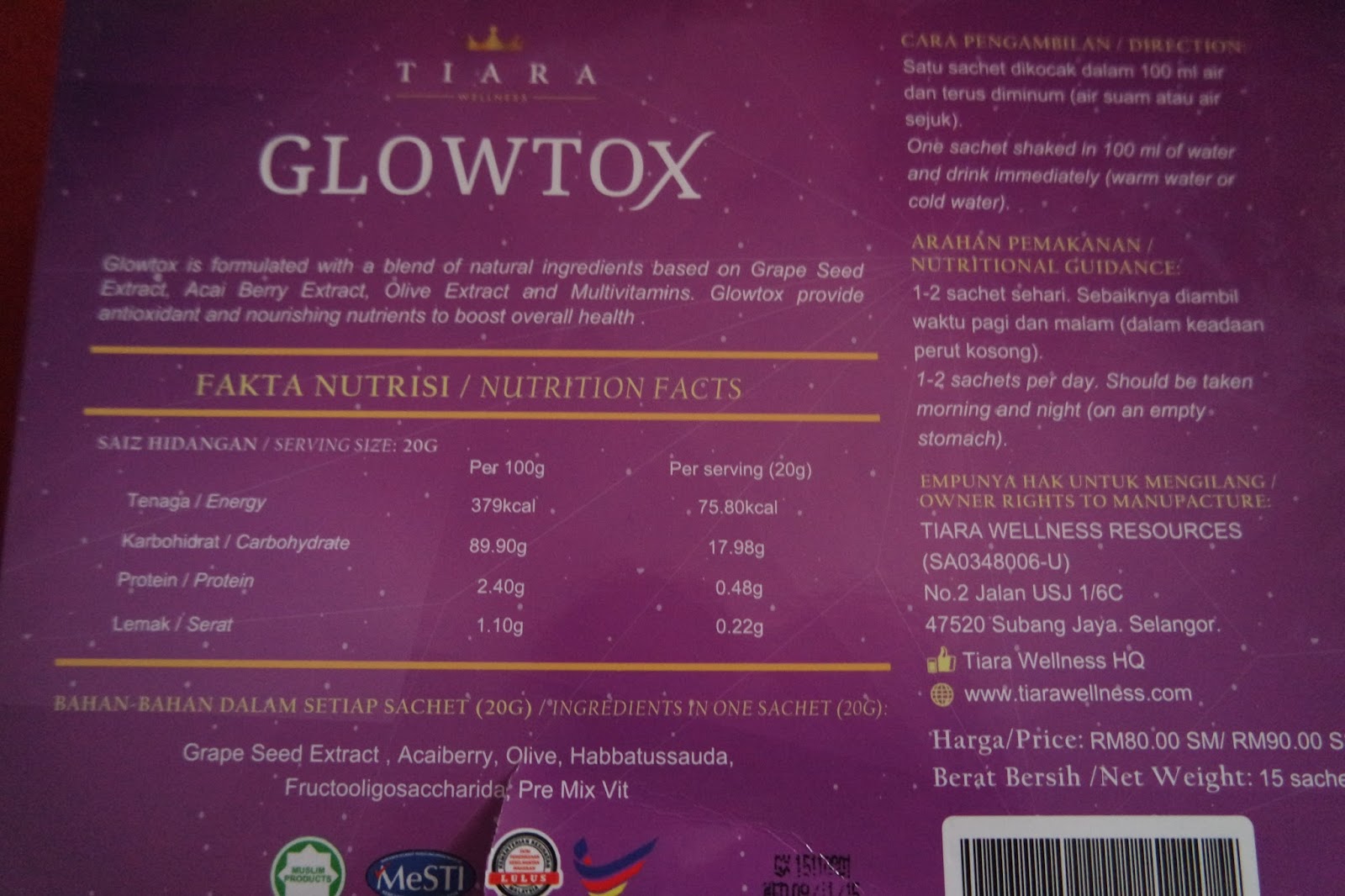 GLOWTOX Suplemen Kesihatan Terbaik Buat Wanita Seperti Saya
