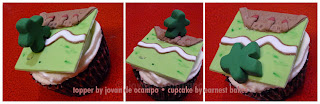 Carcassonne cupcake with meeple by Jovan and Earnest