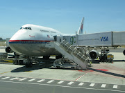 Boeing 747 of Malaysian Airlines. We inquired about lodging and found out . (img )