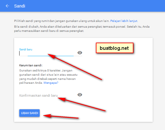 Cara Merubah Password Gmail Terbaru 2015