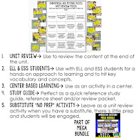 American History Picture Puzzles are great for TEST PREP, UNIT REVIEWS, TEST REVIEWS, and STUDY GUIDES