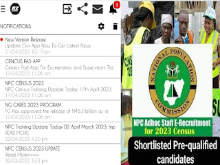 NPC Census 2023: Android Application for Enumerators and Supervisors Training Update Instantly. Installed  It Now to Get started