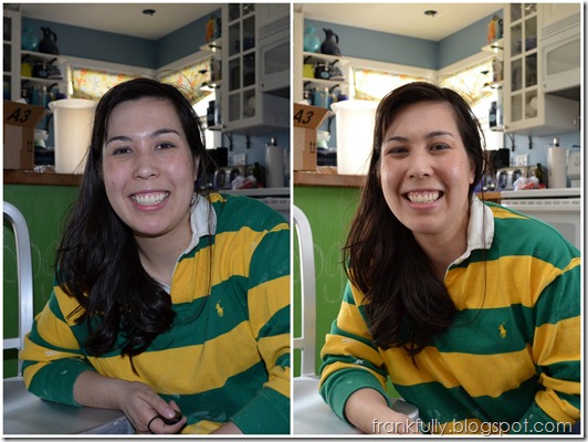 Nikon SB-400 straight on flash and bounce flash