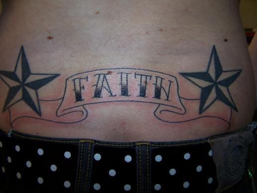 Back Tattoos For Men Writing. Lower Back Star Tattoos