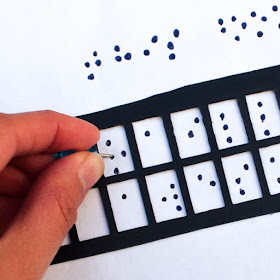 Make a simple braille slate and stylus- inspired by Six Dots:  A Story of Young Louis Braille)