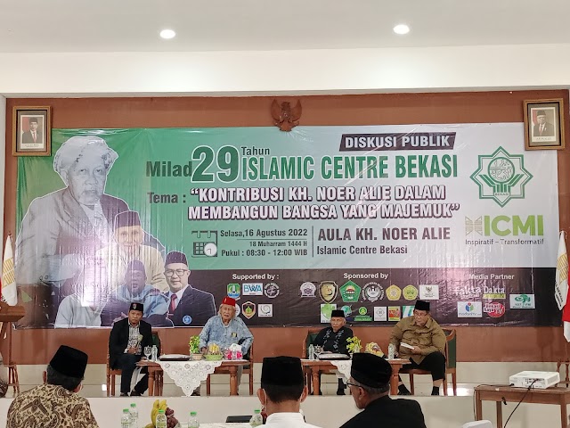 Rayakan HUT ke 29 Islamic Center Kota Bekasi Adakan Diskusi Publik, Kupas Kontribusi KH Noer Alie Dalam Membangun Bangsa Majemuk