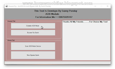 Huawei Frp And Mi Account Bypass Adb & FRP REMOVER TOOL (32Bit or 64 Bit)