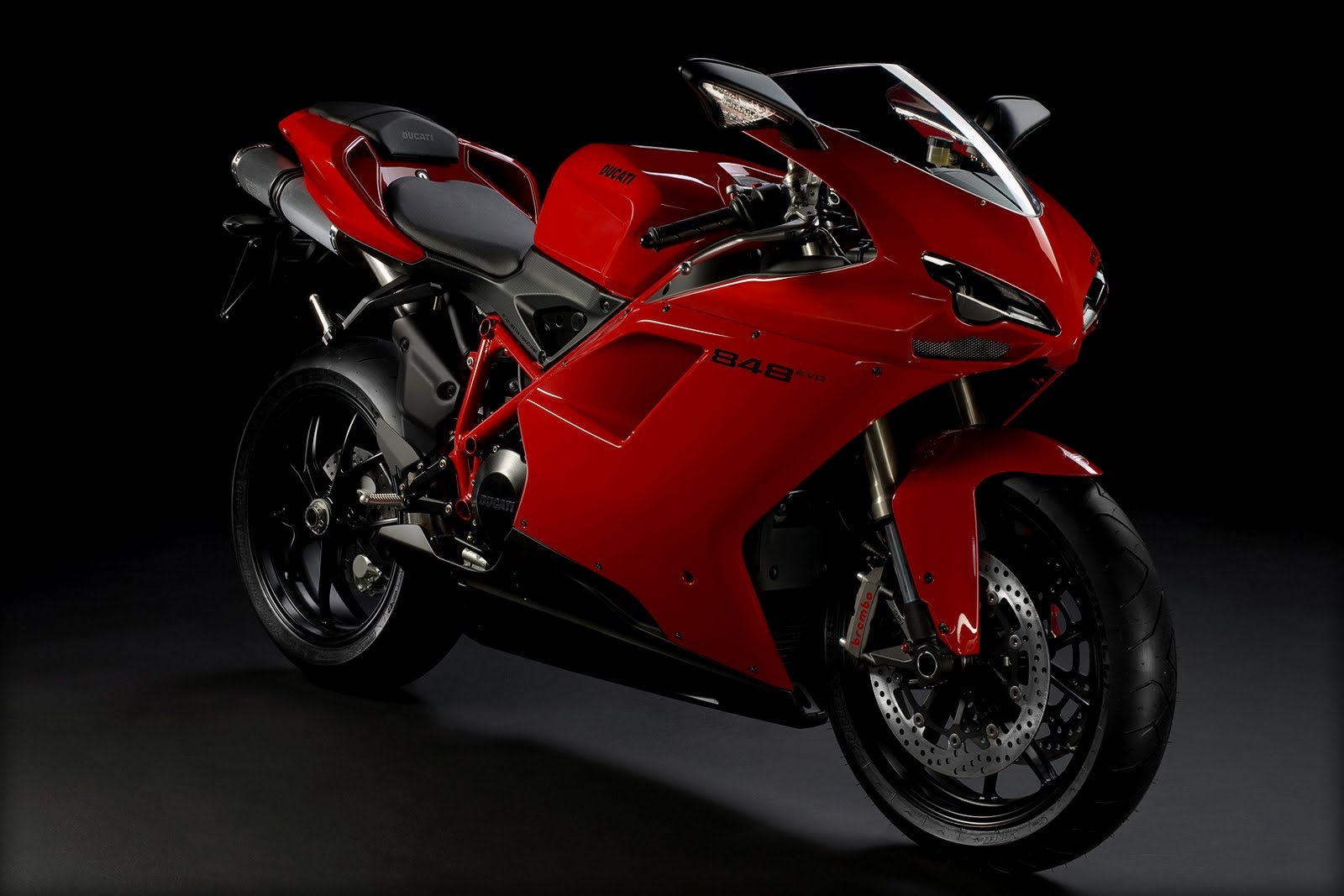 custom black and red motorcycle 2011 Ducati 848 Evo Motorcycle