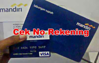 cara melihat nomor rekening mandiri