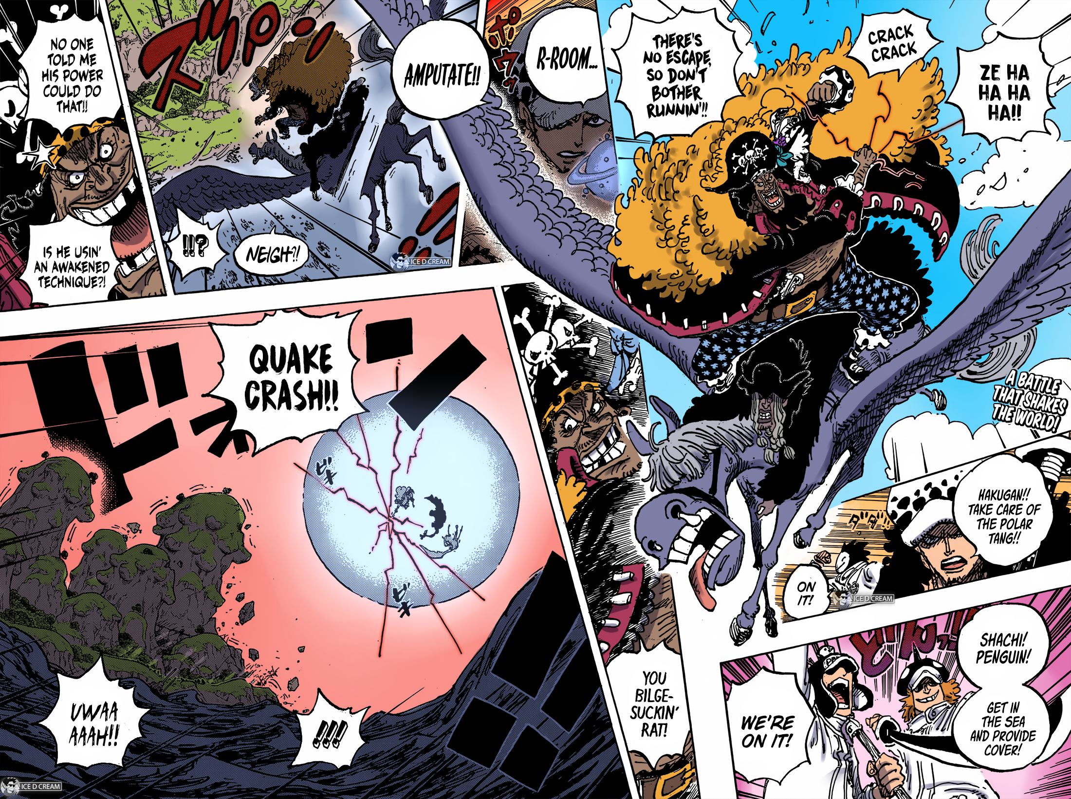 One Piece Chapter 1064 Colored full Egghead Research Stratum