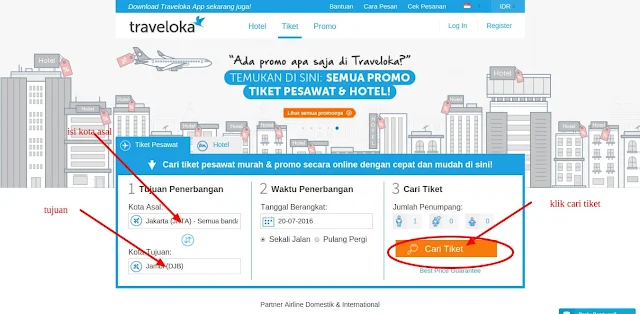 CARA BAYAR TIKET PESAWAT DI TRAVELOKA VIA MANDIRI CLIKPAY