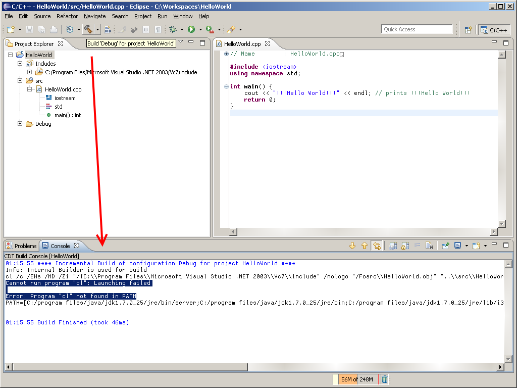 Dan Dar3 Eclipse Cdt And Microsoft Visual C Compiler