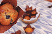  Muffins de chocolate blanco y arándanos