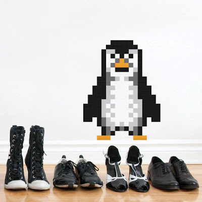 Puxxle,vinilo,pared,pixel,puzzle,decoracion,decoration,cuadrados,square,Penguin